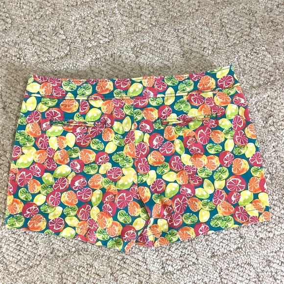 JUNIPER+LIME Citrus Print Denim Shorts 121 - Picture 2 of 9